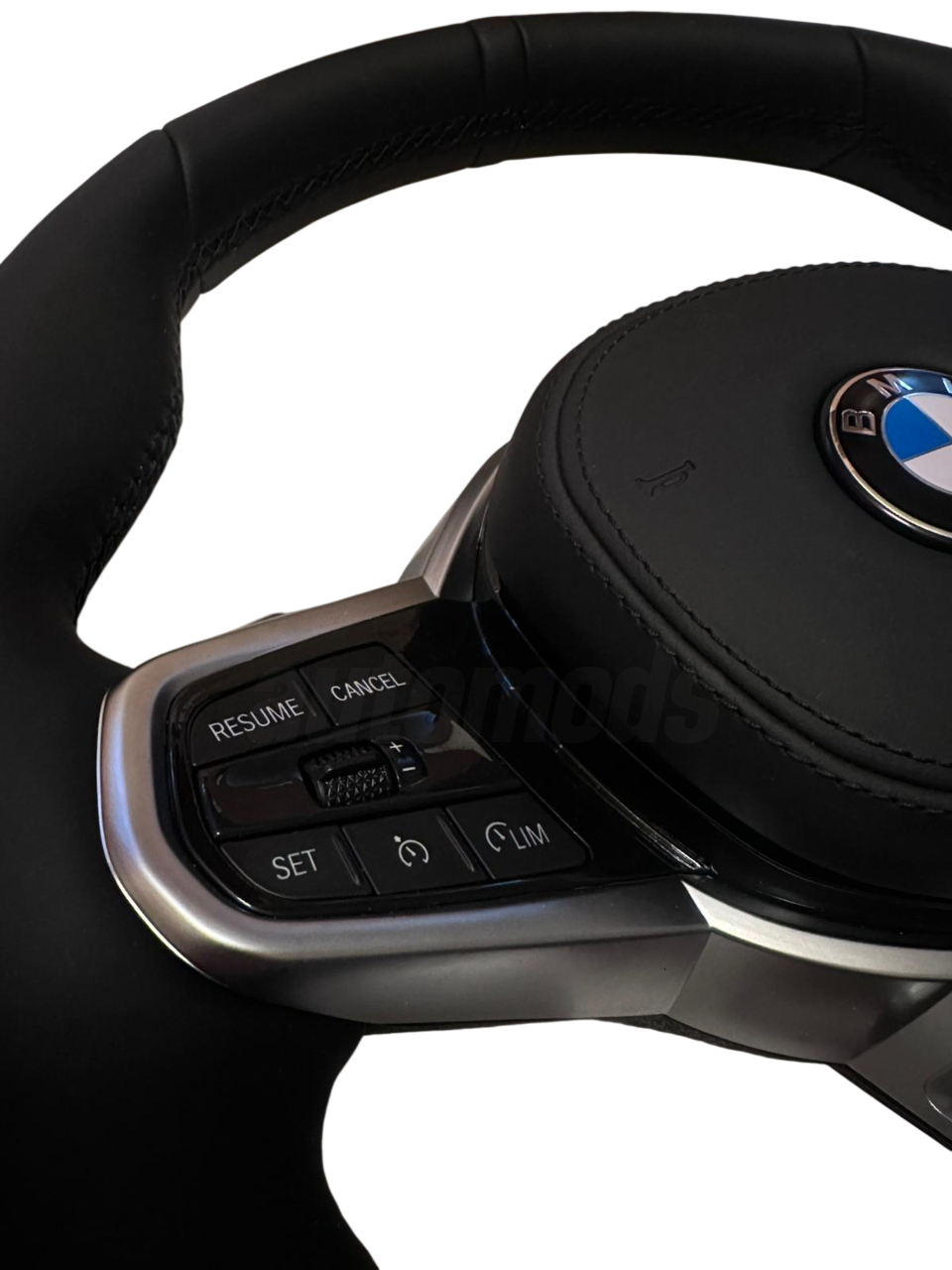 LEATHER FLAT BOTTOM M STYLE STEERING WHEEL - G SERIES